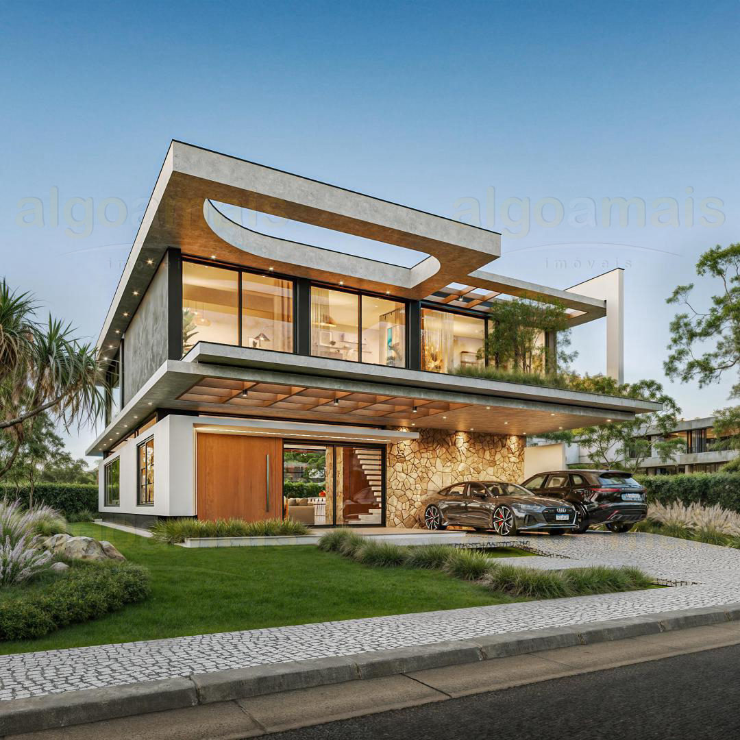 Casa em Condominio de Luxo em Xangri-Lá - Condominio Lótus Atlântida: Piscina, Quadras, Lareira - Venda — Atlântida — Xangri-Lá